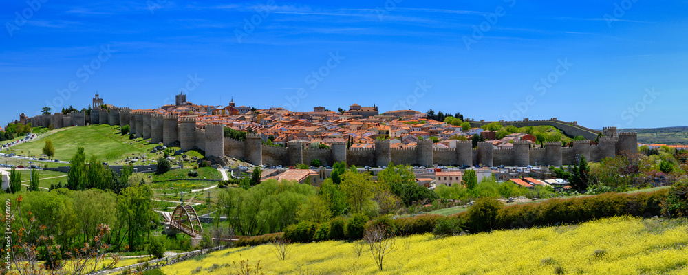 panorama of Avila, Spain