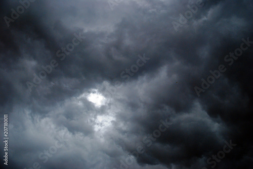 Background of dark clouds before a thunder-storm