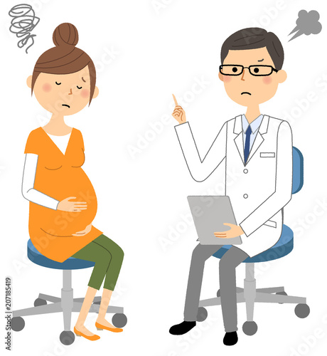 医者と妊婦　妊婦健診