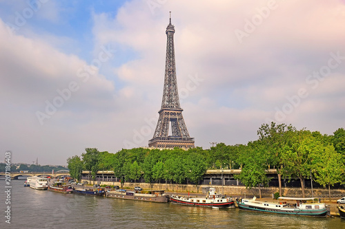 view of the Eiffel Tower and river Seine in Paris © irisphoto1
