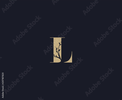letter L logo design template. luxury logo