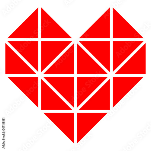 Cuore Rosso Geometrico