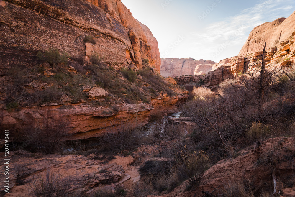 Beautiful landscape view in a valley in Moab, Utah. Beautiful landscape view in a valley in Moab, Utah.