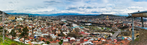 Wallpaper Mural TBILISI,GEORGIA/APRIL 22,2018: Panorama of Tbilisi from top view Torontodigital.ca