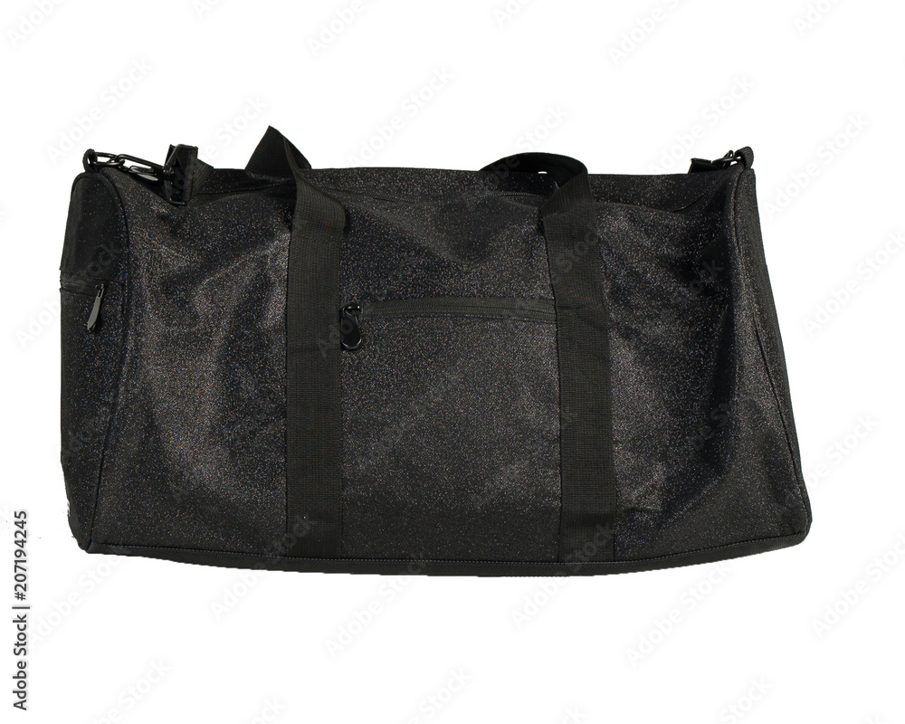 Black Gym Bag Isolated on a White Background Black Gym Bag Isolated on a White Background