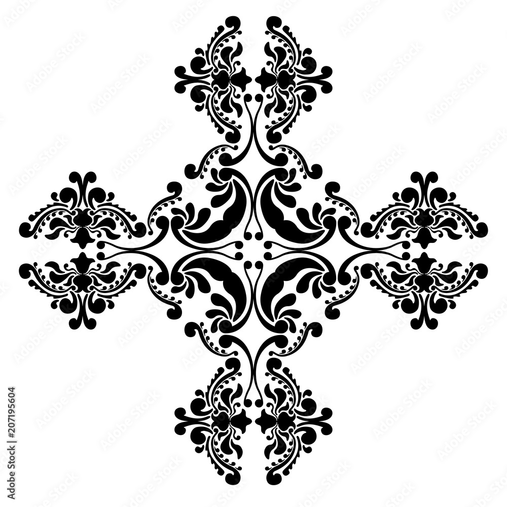 Isolated arabesque pattern