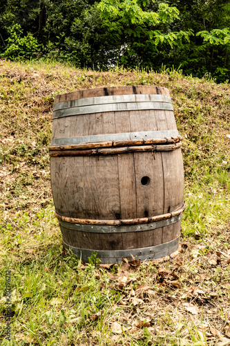 old wooden barrel for wine