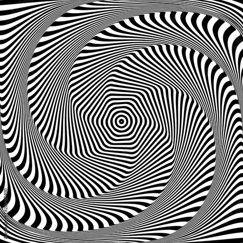 Fototapeta Abstract op art design. Illusion of torsion movement.