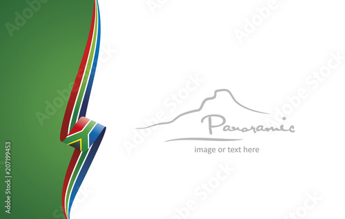 South Africa abstract flag brochure cover poster background vector
