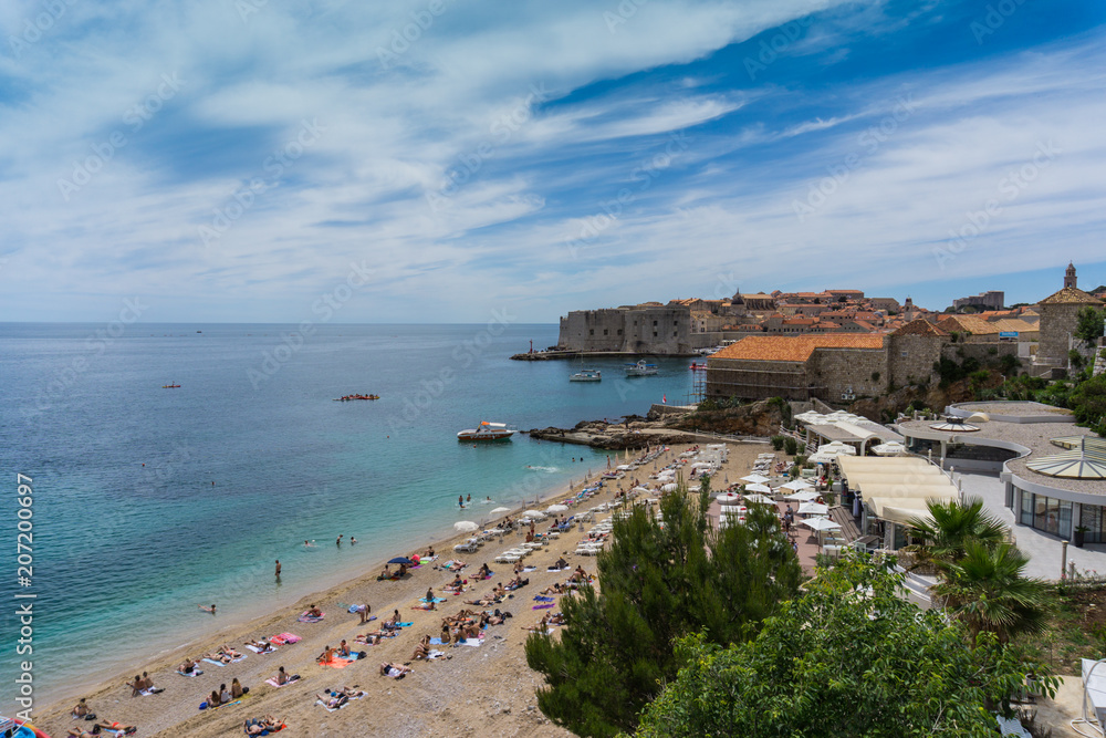 Dubrovnik old town and Banje beach