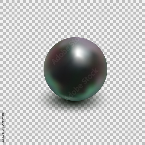 Beautiful black shiny sea pearl