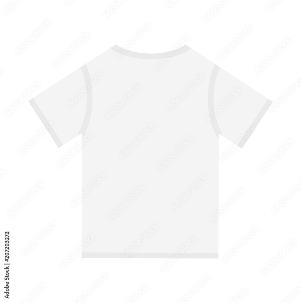 Vector illustration of white blank short sleeve t-shirt template Vector illustration of white blank short sleeve t-shirt template