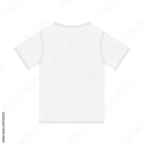Vector illustration of white blank short sleeve t-shirt template 