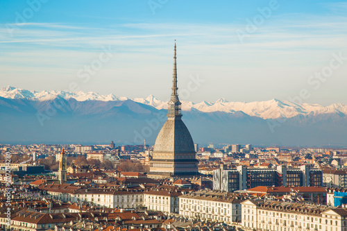 Turin (Torino), Mole Antonelliana tower, simbol of the city. Italy photo