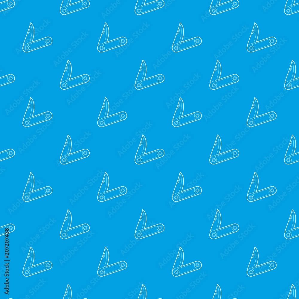 Pocket knife pattern vector seamless blue repeat for any use Pocket knife pattern vector seamless blue repeat for any use
