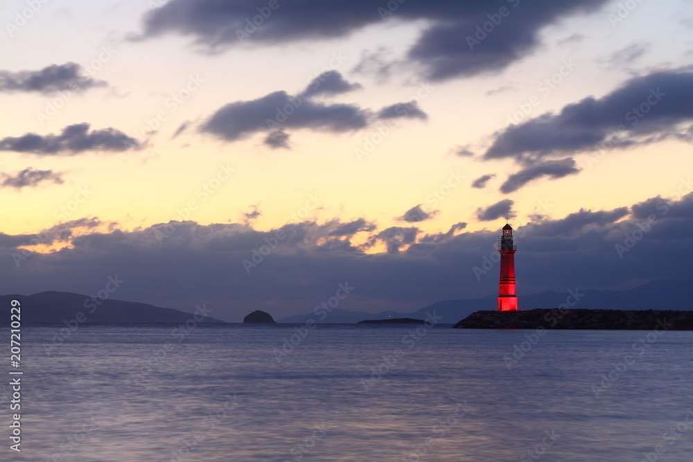 Seaside town of Turgutreis and spectacular sunsets Seaside town of Turgutreis and spectacular sunsets