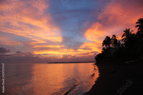 Island sunset on Siquijor island, Philippines 