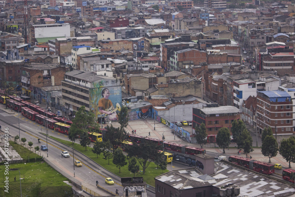 Una vista panorámica de la ciudad de Bogotá