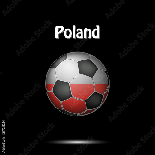 Flag of Poland in the form of a soccer ball
