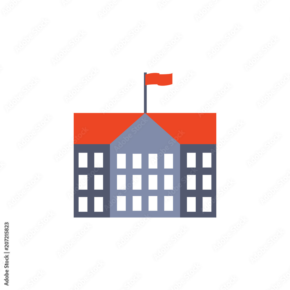 school building colored icon. Element of school icon for mobile concept and web apps. Detailed school building icon can be used for web and mobile. Simple icon