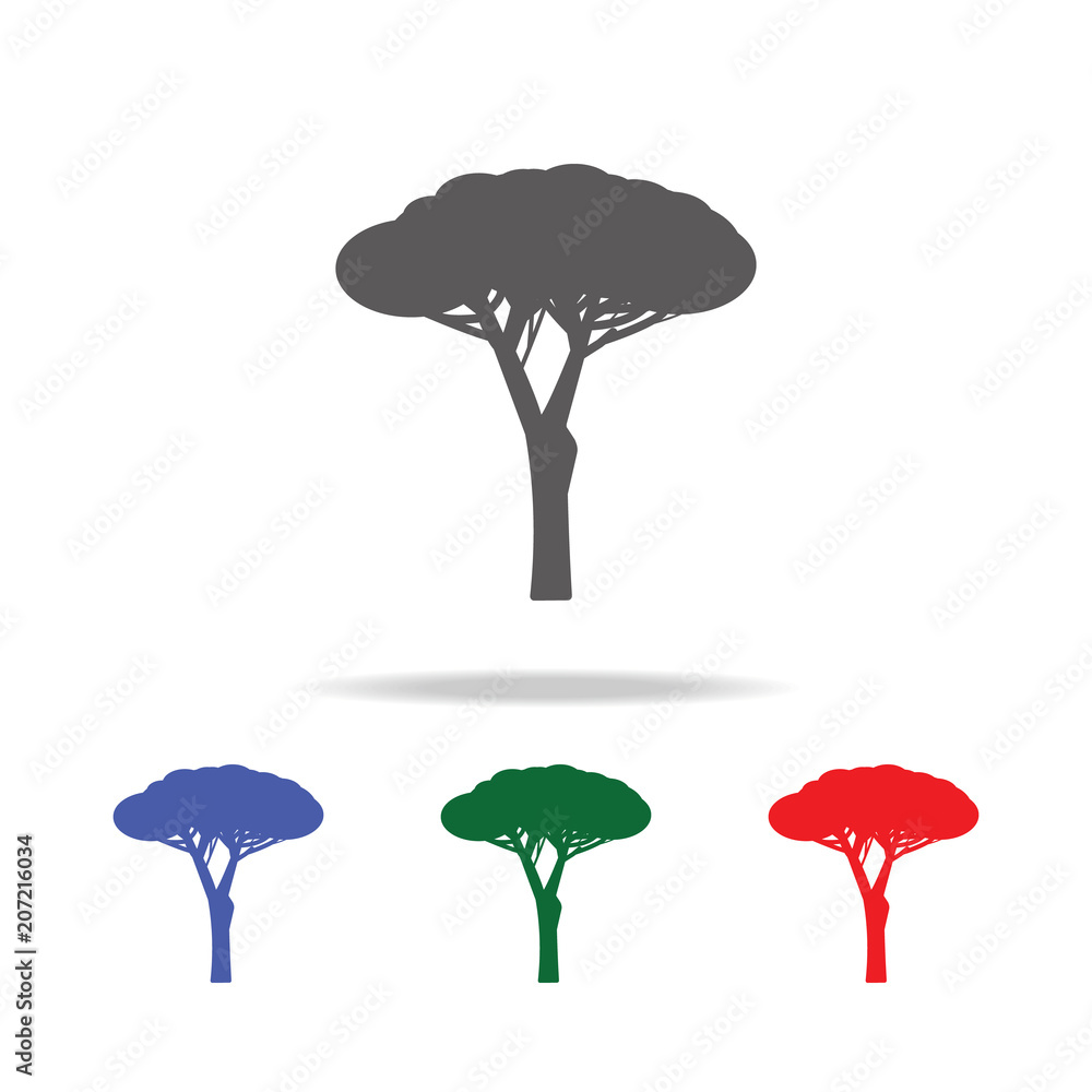 Fototapeta stone pine tree icon. Elements of trees in multi colored icons. Premium quality graphic design icon. Simple icon for websites, web design, mobile app, info graphics