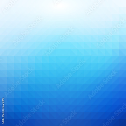 Blue and White Polygonal Mosaic Background