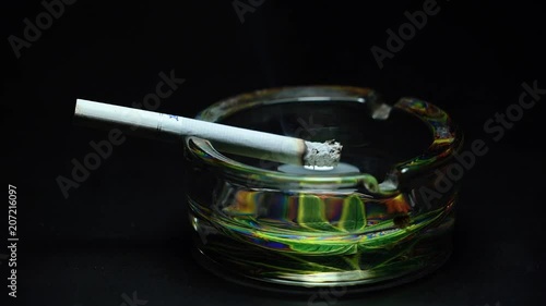 Timelapse cigarette being consumed 