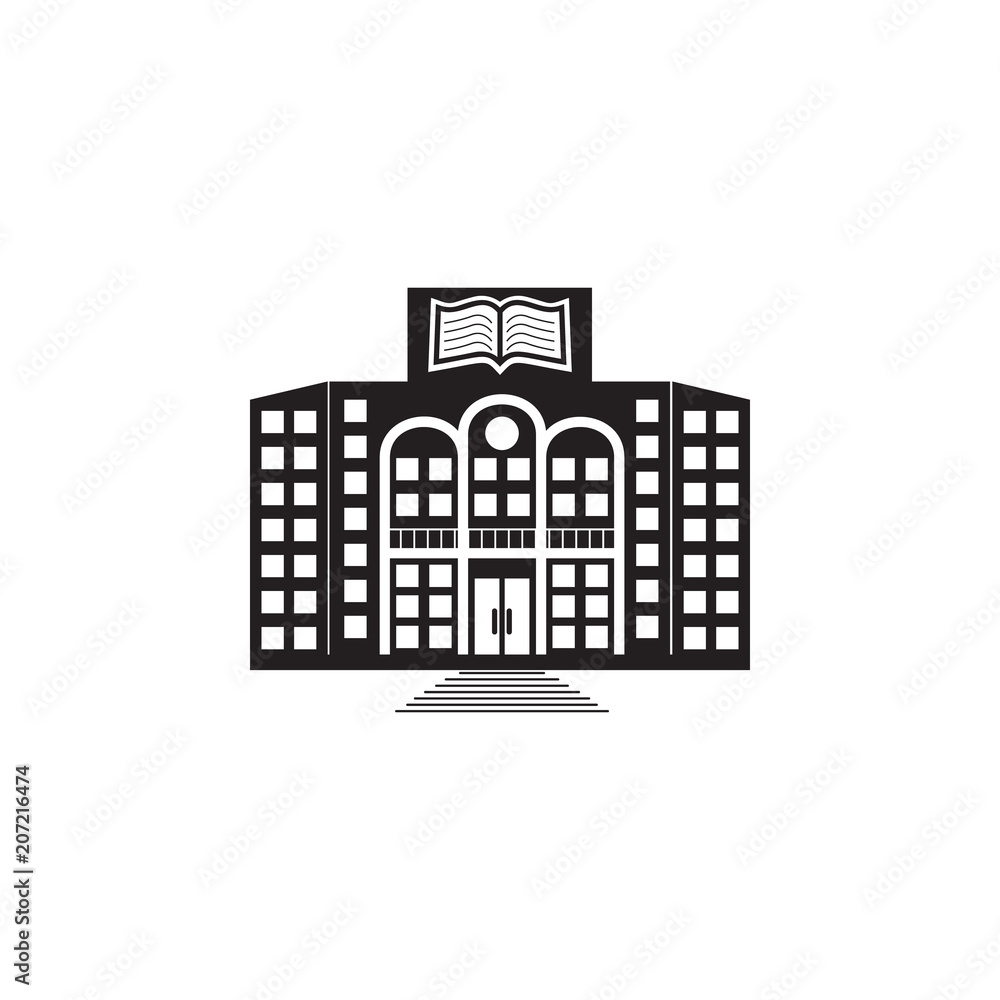 library building illustration. Element of library icon for mobile concept and web apps. Detailed library building icon can be used for web and mobile