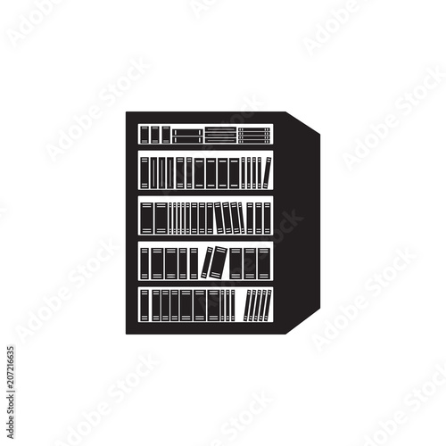 bookshelves in the library illustration. Element of library icon for mobile concept and web apps. Detailed bookshelves in the library icon can be used for web and mobile