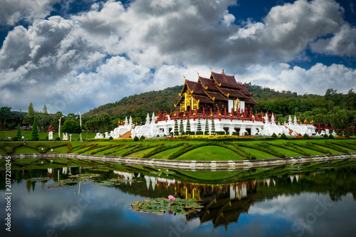 Traditional thai architecture in the Lanna style