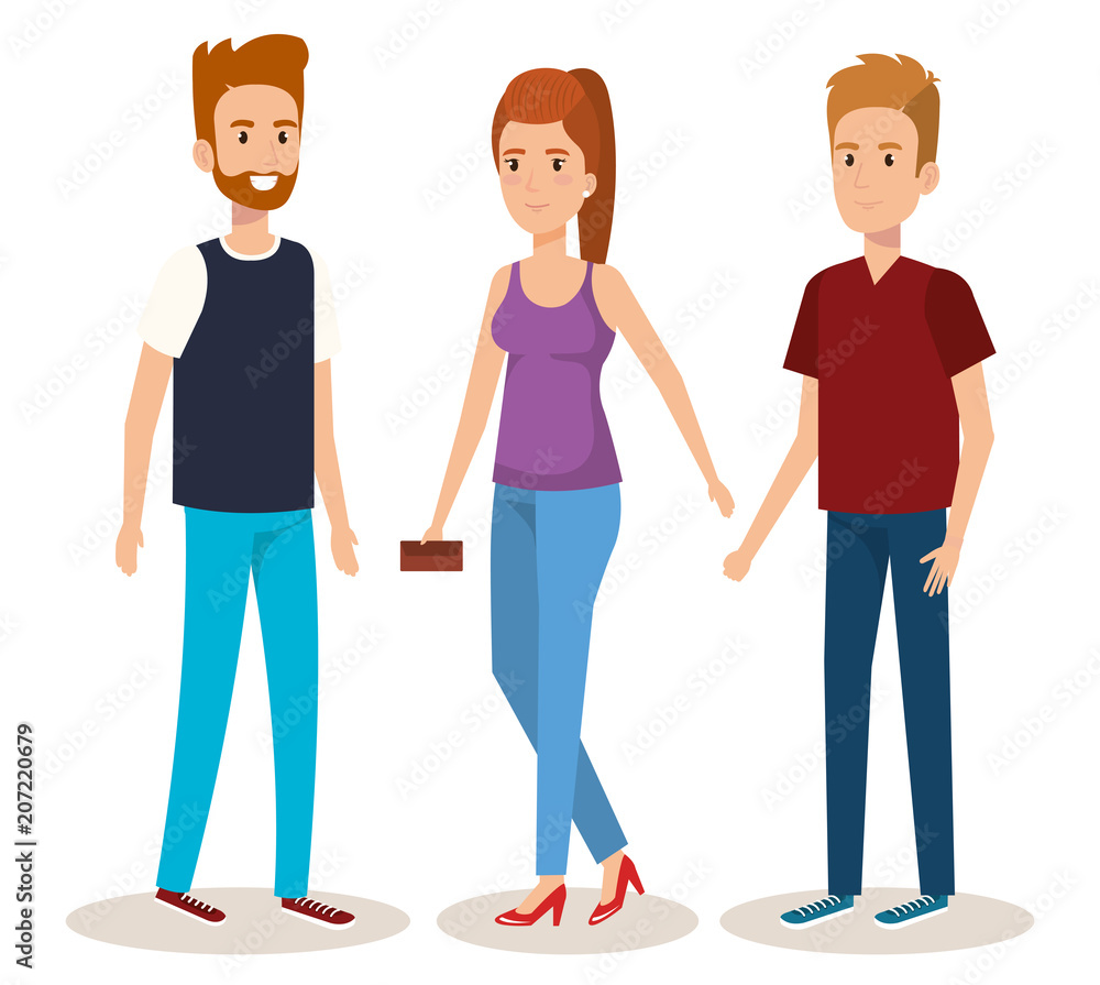 group of young people avatars vector illustration design group of young people avatars vector illustration design