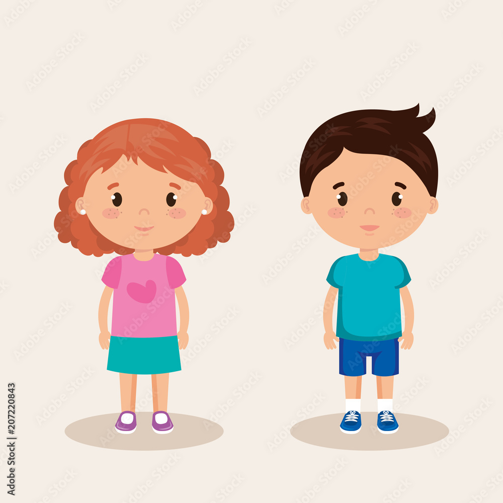 little kids friendly characters vector illustration design little kids friendly characters vector illustration design