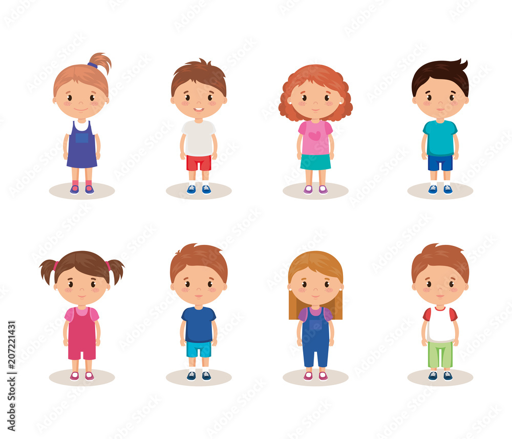 little kids friendly characters vector illustration design little kids friendly characters vector illustration design