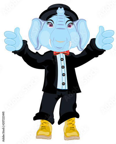Animal elephant in suit