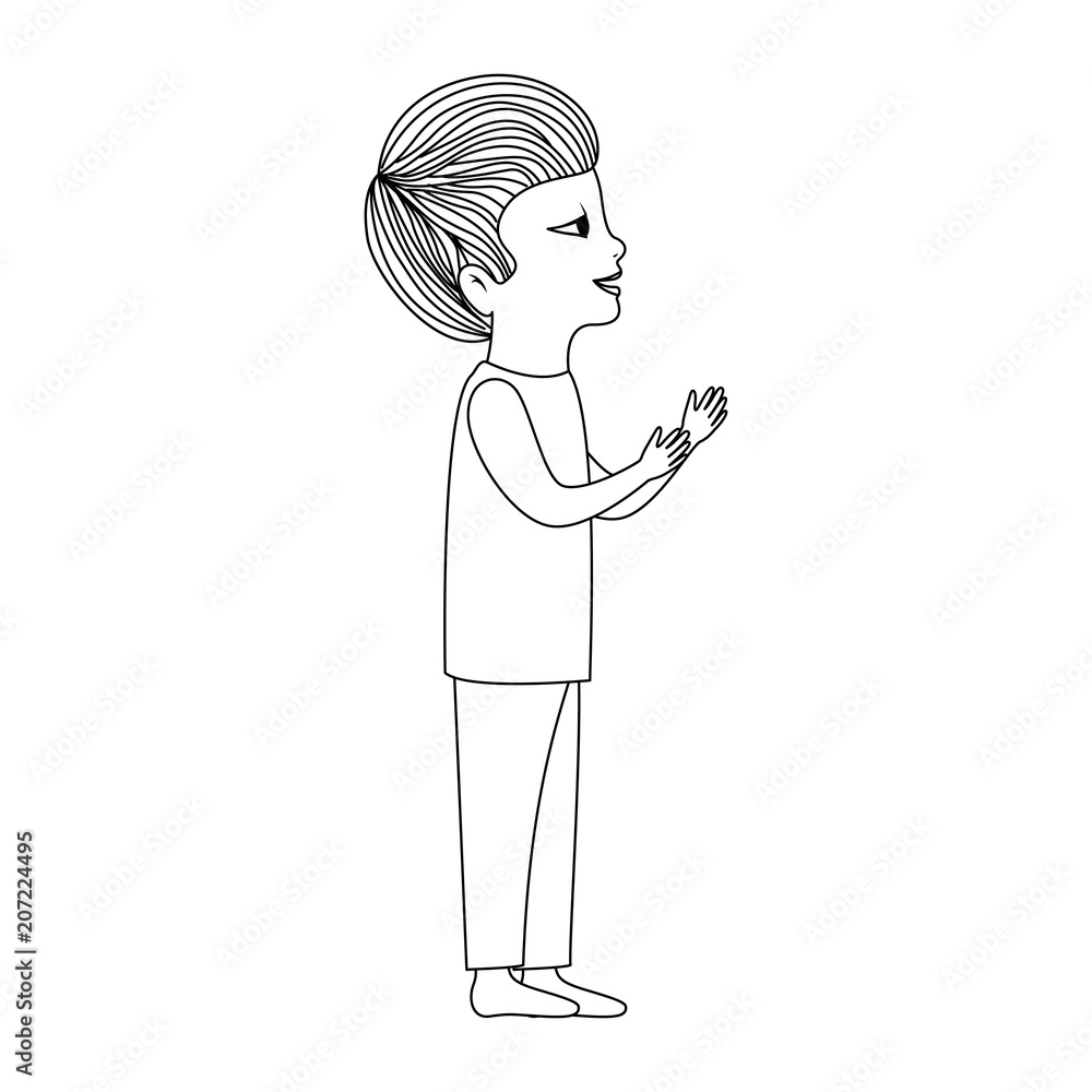 cute little son avatar character vector illustration design cute little son avatar character vector illustration design