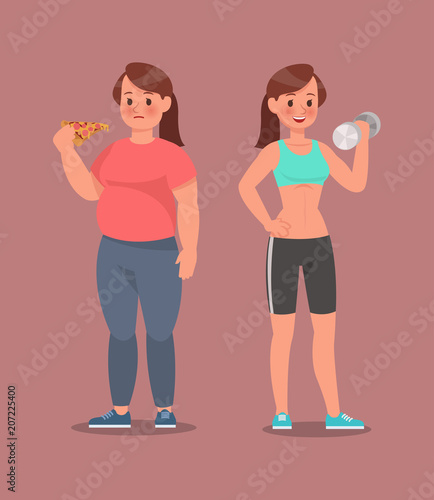 Fitness character vector design no3