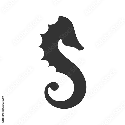 seahorse logo. sea animal icon. symbol. vector eps 08. photo