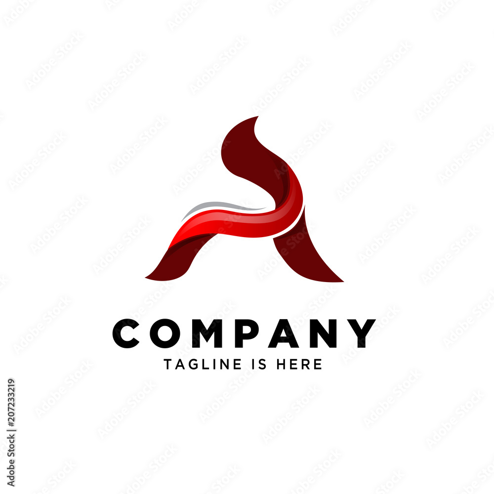 Obraz premium A letter business logo