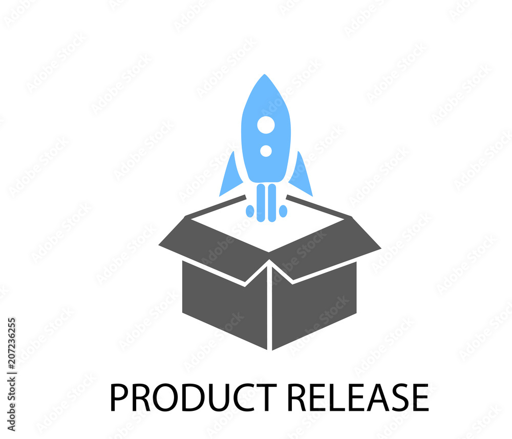Product release icon Stock Vector | Adobe Stock