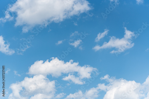 Blue sky with white clouds background