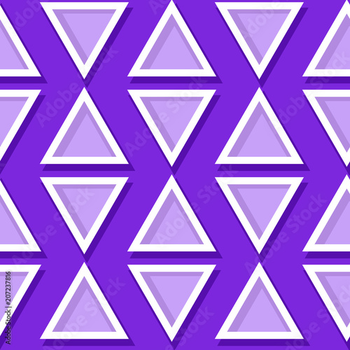 Seamless geometric pattern. Violet and lilac 3d design