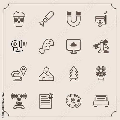 Modern, simple vector icon set with document, luck, mug, risk, casino, real, radio, war, gambling, station, route, coffee, map, bed, seamark, nature, house, furniture, game, landscape, bomb, sea icons