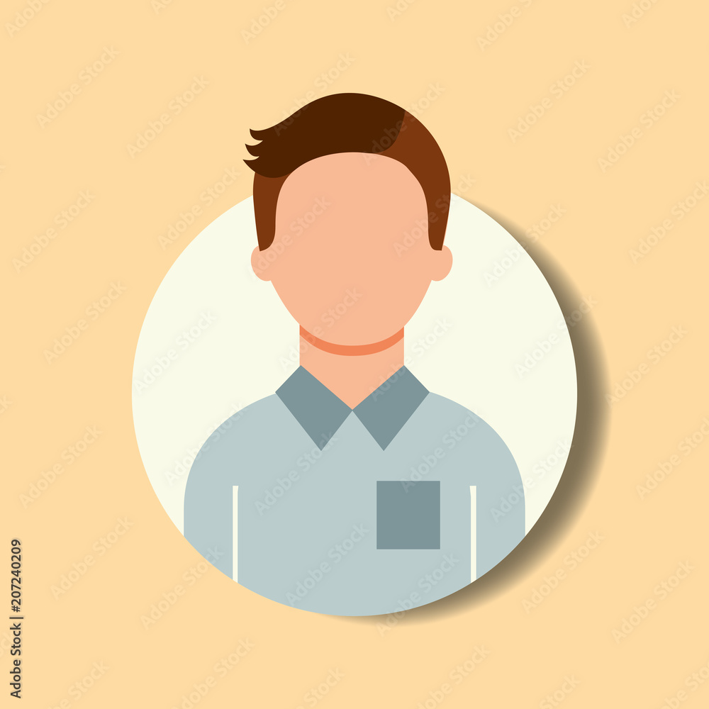 man character portrait avatar image vector illustration