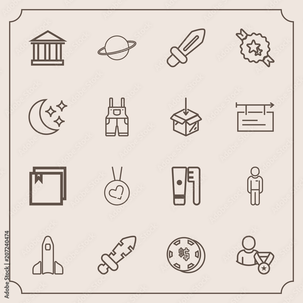 Modern, simple vector icon set with fashion, weapon, ribbon, game, decorative, medieval, launch, care, luck, astronomy, brush, hygiene, orbit, profile, risk, sword, clean, necklace, knight, file icons Modern, simple vector icon set with fashion, weapon, ribbon, game, decorative, medieval, launch, care, luck, astronomy, brush, hygiene, orbit, profile, risk, sword, clean, necklace, knight, file icons