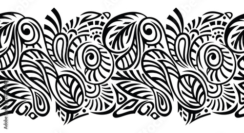Seamless vector tribal border