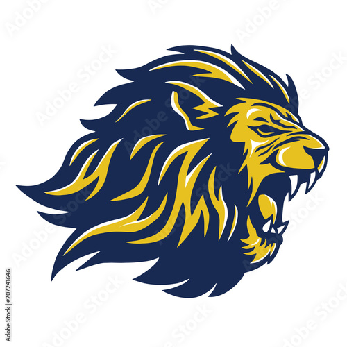 Wild Lion Head Mascot
