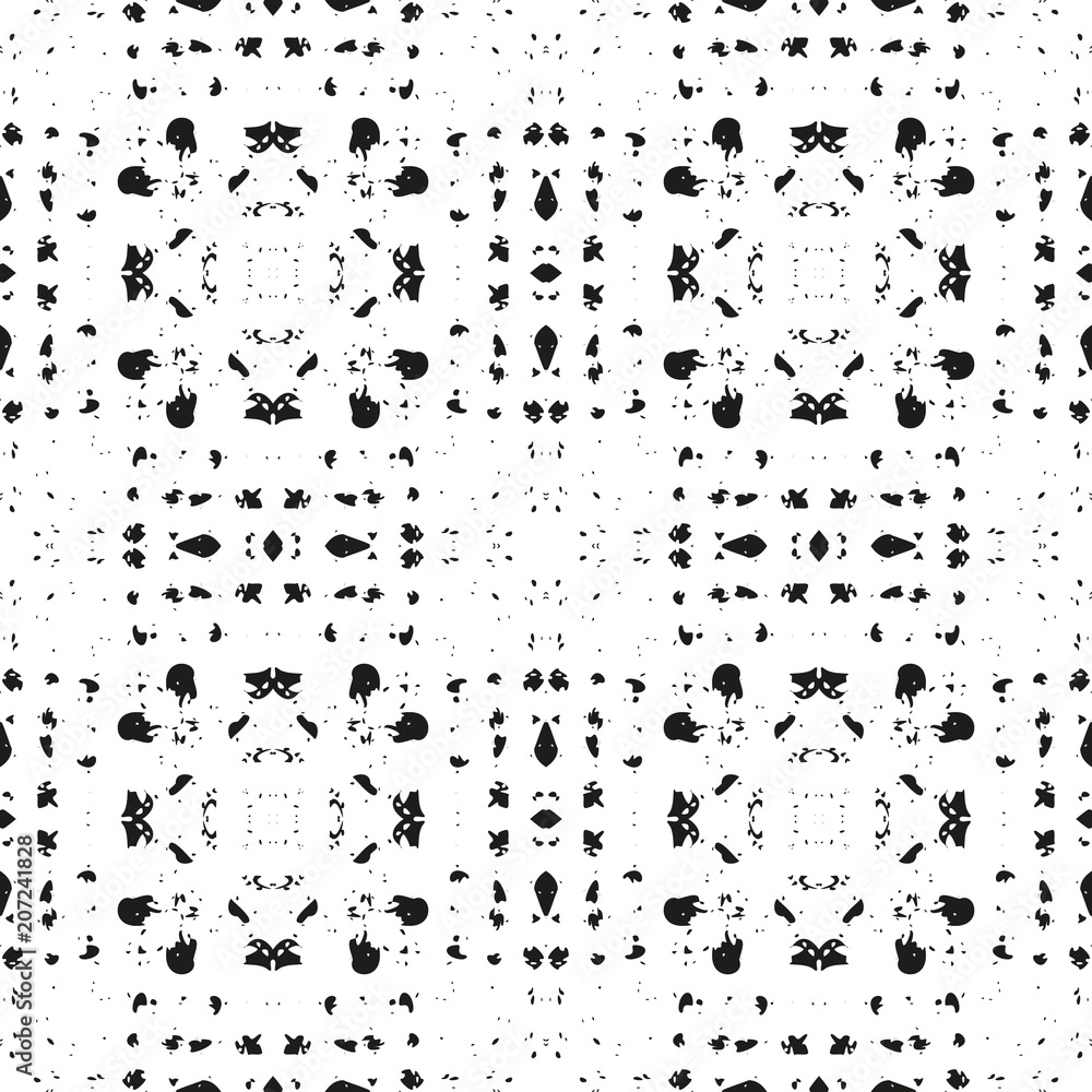 Black and White Seamless Ethnic Pattern. Tribal Black and White Seamless Ethnic Pattern. Tribal