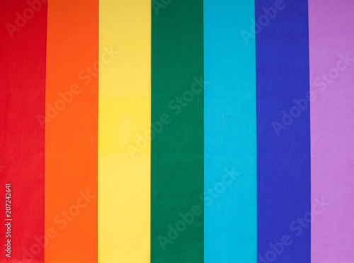 Colorful textured background. Colored paper strips. Rainbow