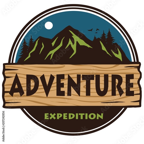 Wallpaper Mural Camping Logo Template Vector Torontodigital.ca