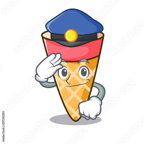 Police ice cream tone character cartoon